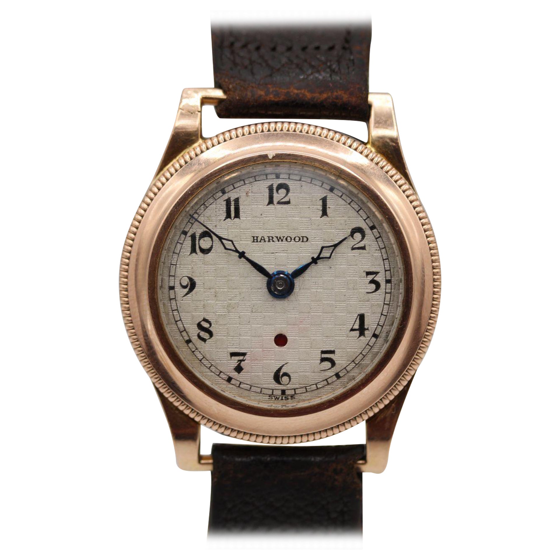 Harwood Bumper Automatik-Uhr aus Roségold