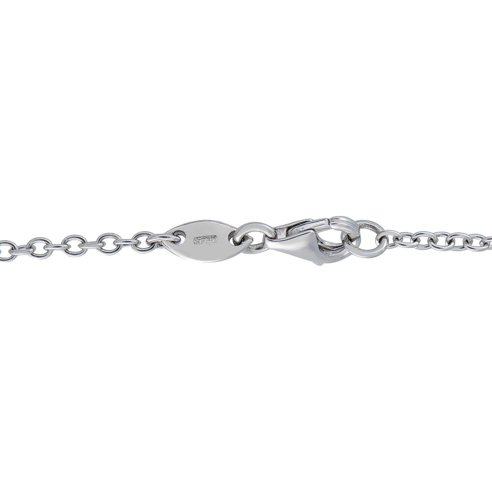Hasba 18K Weißgold 0,85ct Diamant Perlen lange Halskette HS21-070125 (Rundschliff) im Angebot