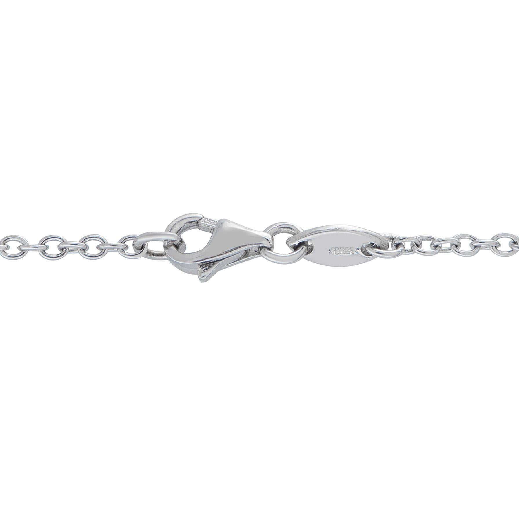 Hasba 18K Weißgold 0,85ct Diamant Perlen lange Halskette HS21-070125 im Zustand „Neu“ im Angebot in Southampton, PA