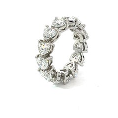 Hasbani Diamonds 6 Carat Bespoke Heart GIA Diamond Platinum Full Eternity Ring