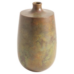 Hasegawa Gasen, Japanese Patinated Bronze Vase