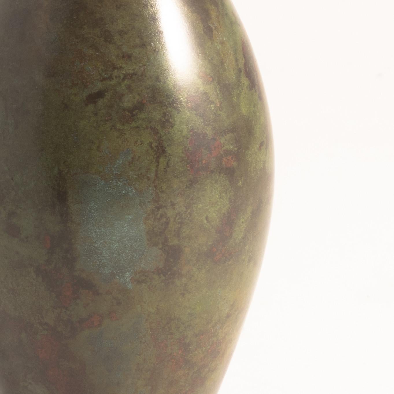 Hasegawa Gasen, Patinated Vase in Bronze In Good Condition For Sale In Kastrup, DK
