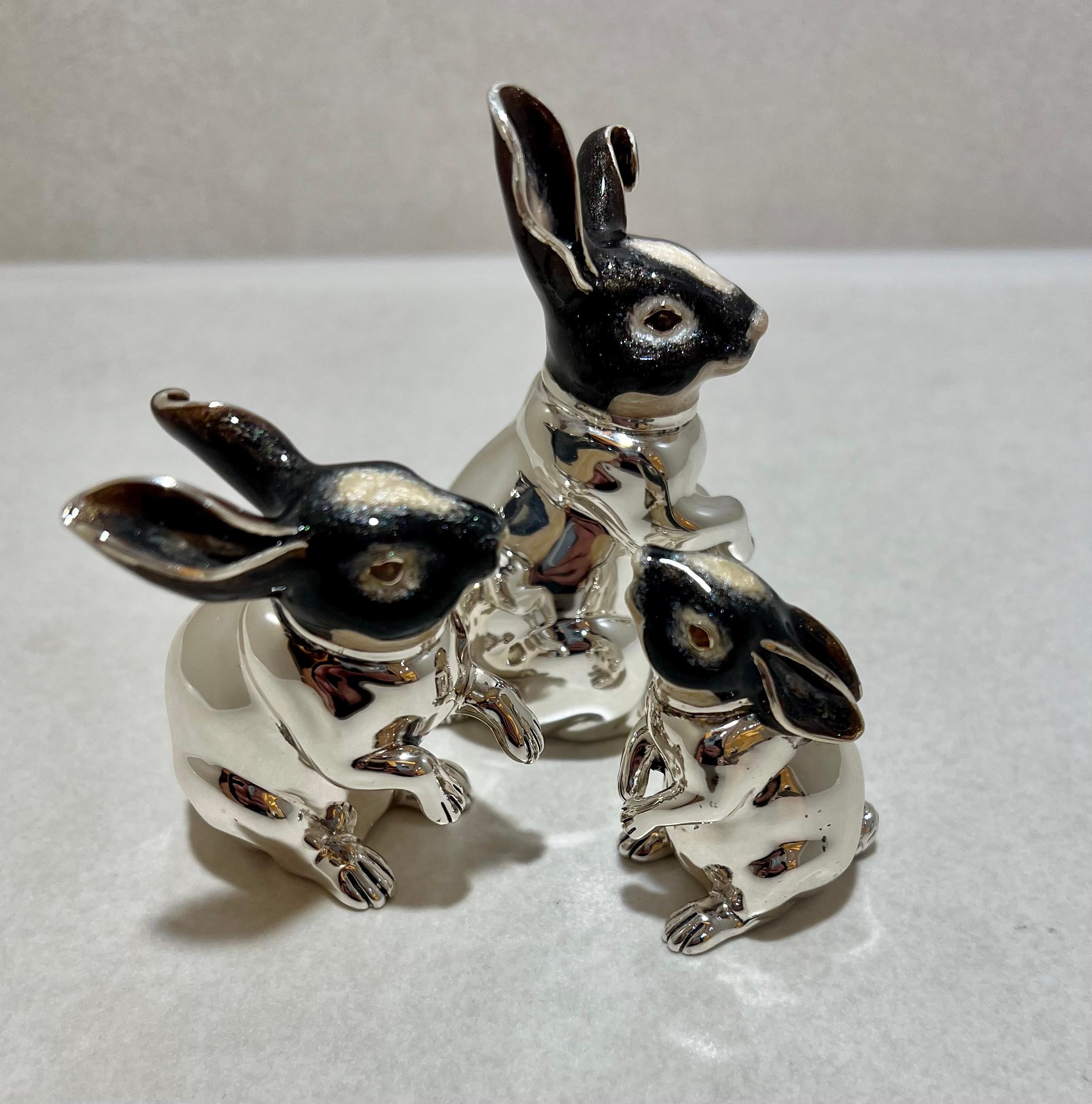 Hasenfamilie 925 Sterling Silber emailliert In condizioni Nuovo in vendita a ROTTACH-EGERN, DE