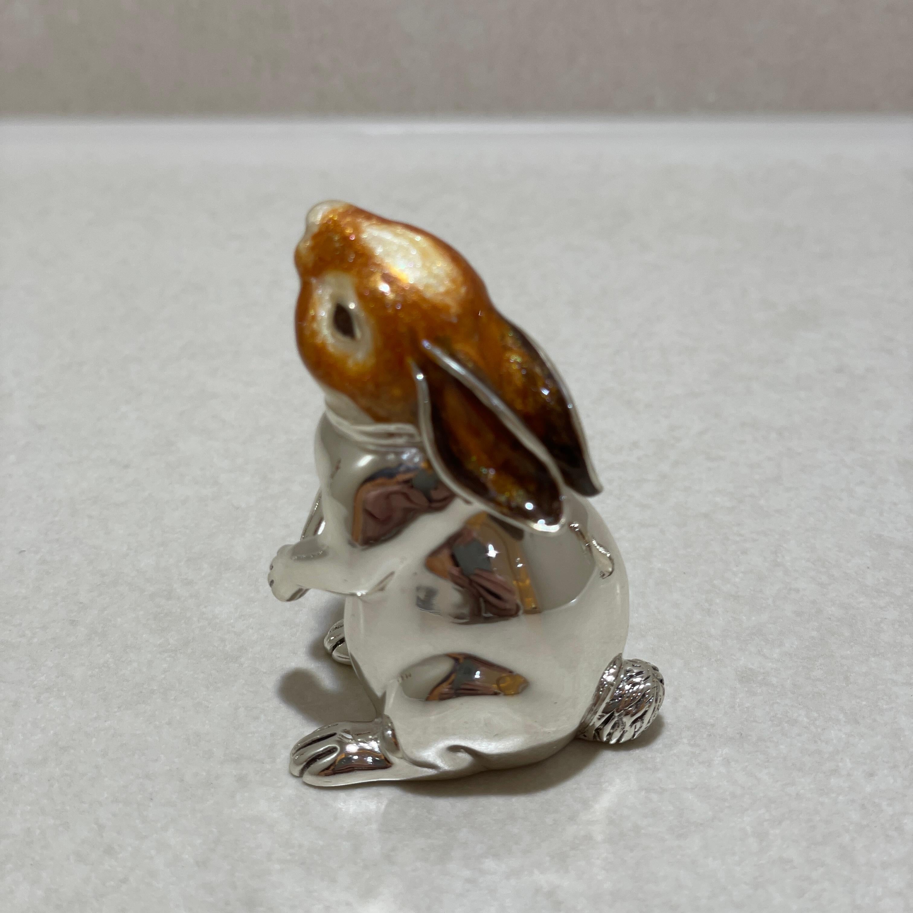da uomo o donna Hasenfamilie 925 Sterling Silber emailliert in vendita