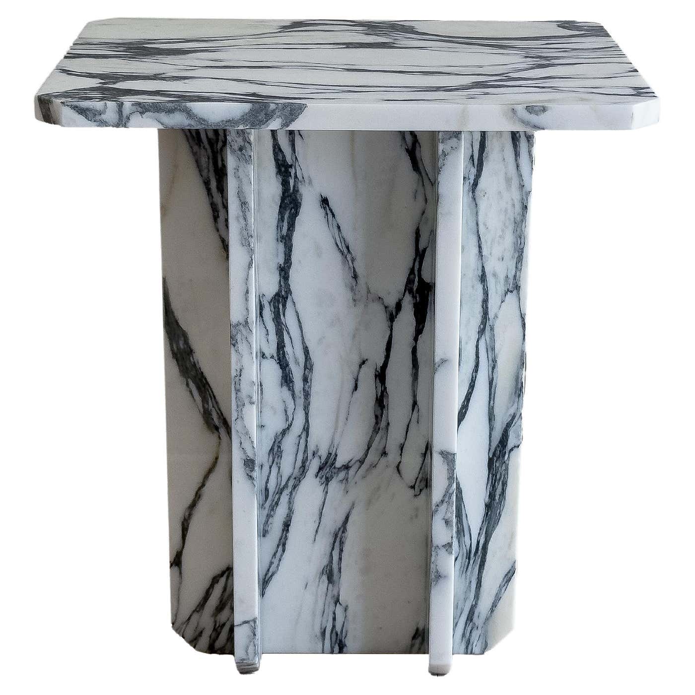 HASH Side Table in Arabescato Marble by Meble Matters For Sale at ...