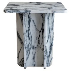 HASH Side Table in Arabescato Marble by Meble Matters