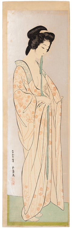 Goyo Hashiguchi, Shin Hanga, Original Japanese Woodblock Print, Beauty, Kimono