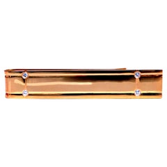 Hashtag Elongated Diamond Tie Bar 14kt Gold 12566*