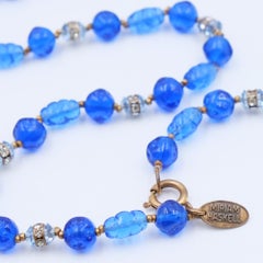 Haskell Blue Glass Necklace