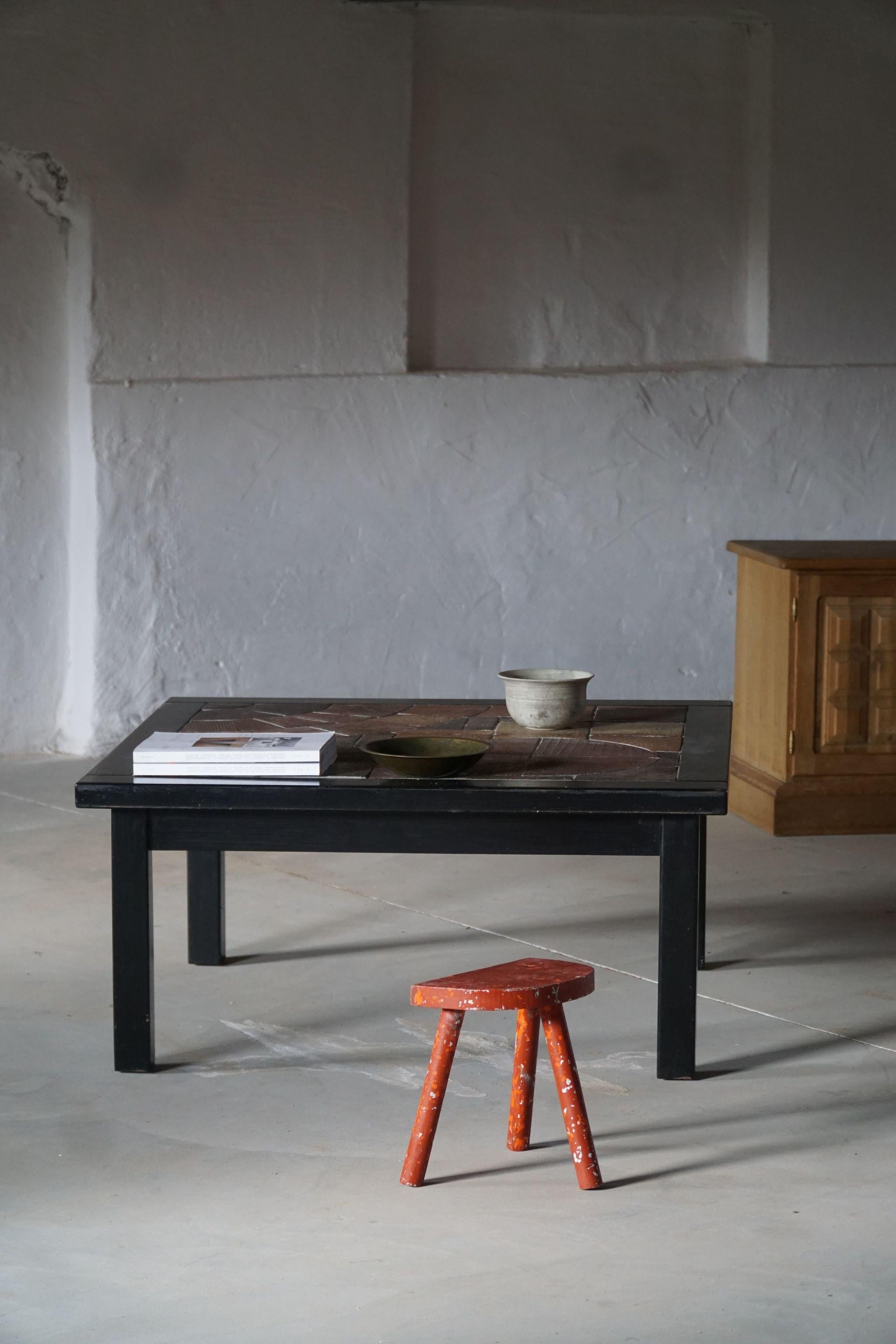 Haslv Møbelfabrik, Danish Modern Coffee Table with Ceramic Top, Made in 1970s For Sale 8