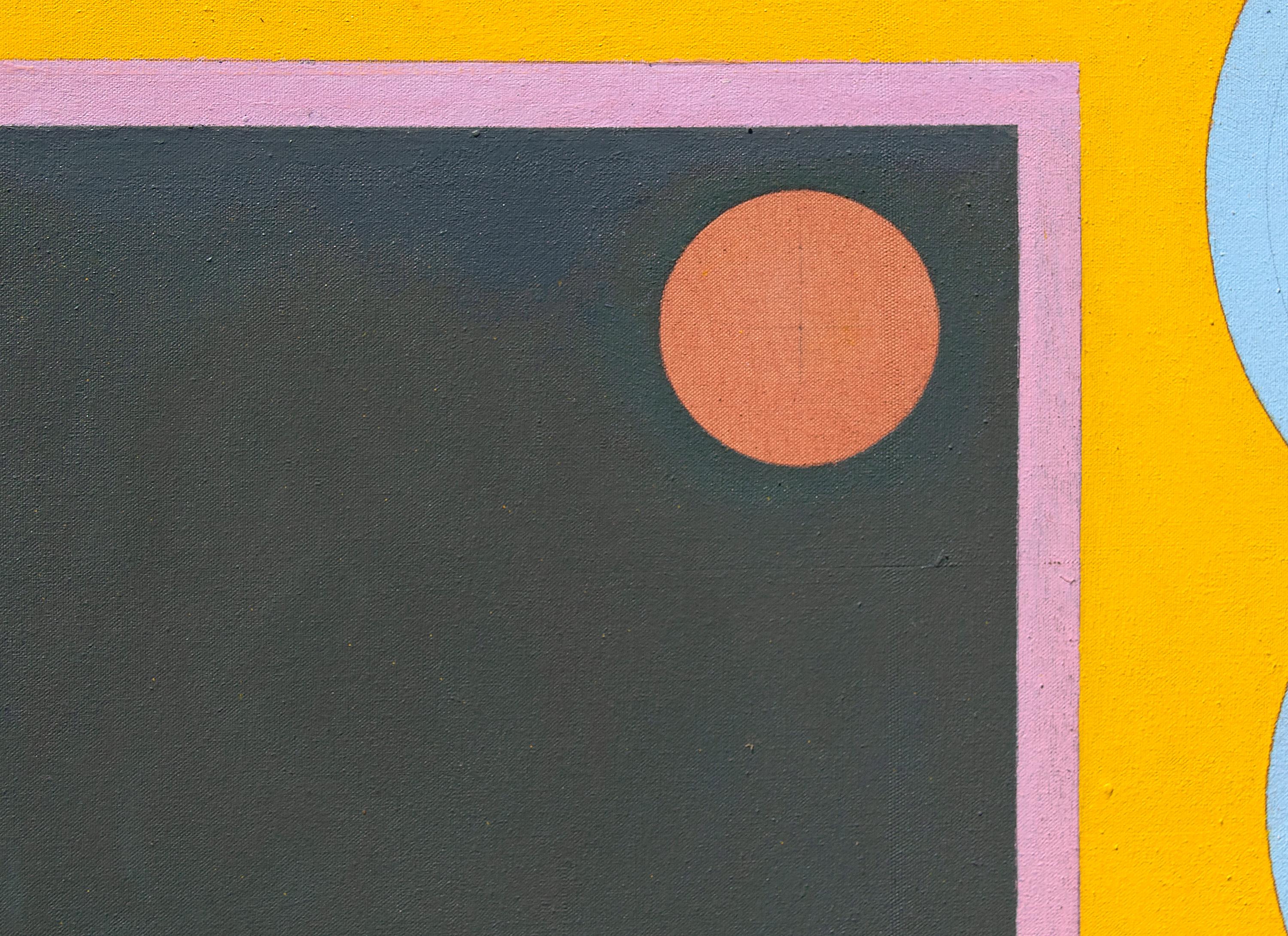 9000 und 9 Nachte (Orange), Abstract Painting, von Hassel Smith