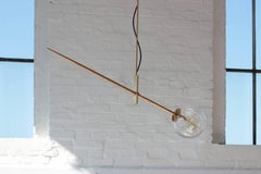 Hasta Brass Contemporary Sculptural Hanging Pendant Lamp by Jan Garncarek