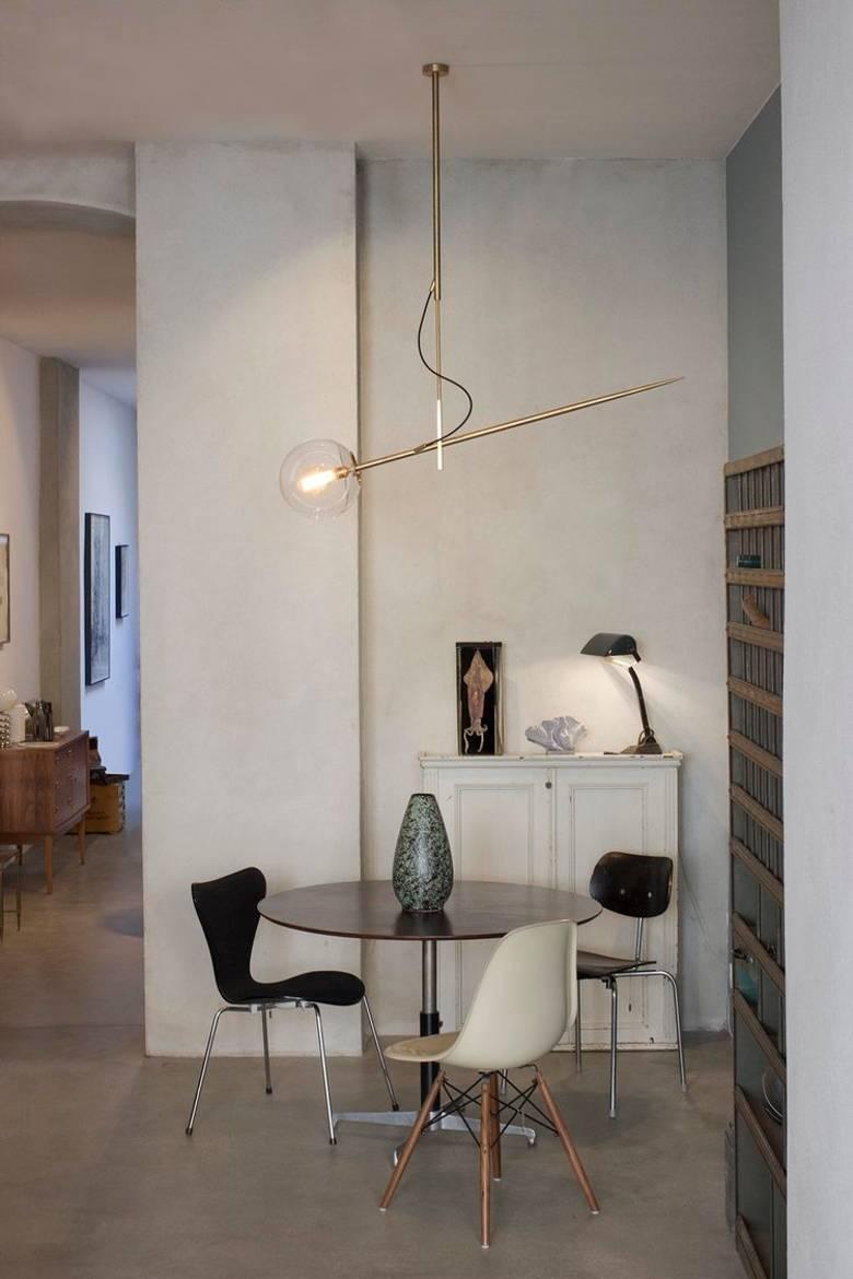 Hasta Brass Hanging Lamp, Jan Garncarek In New Condition For Sale In Geneve, CH