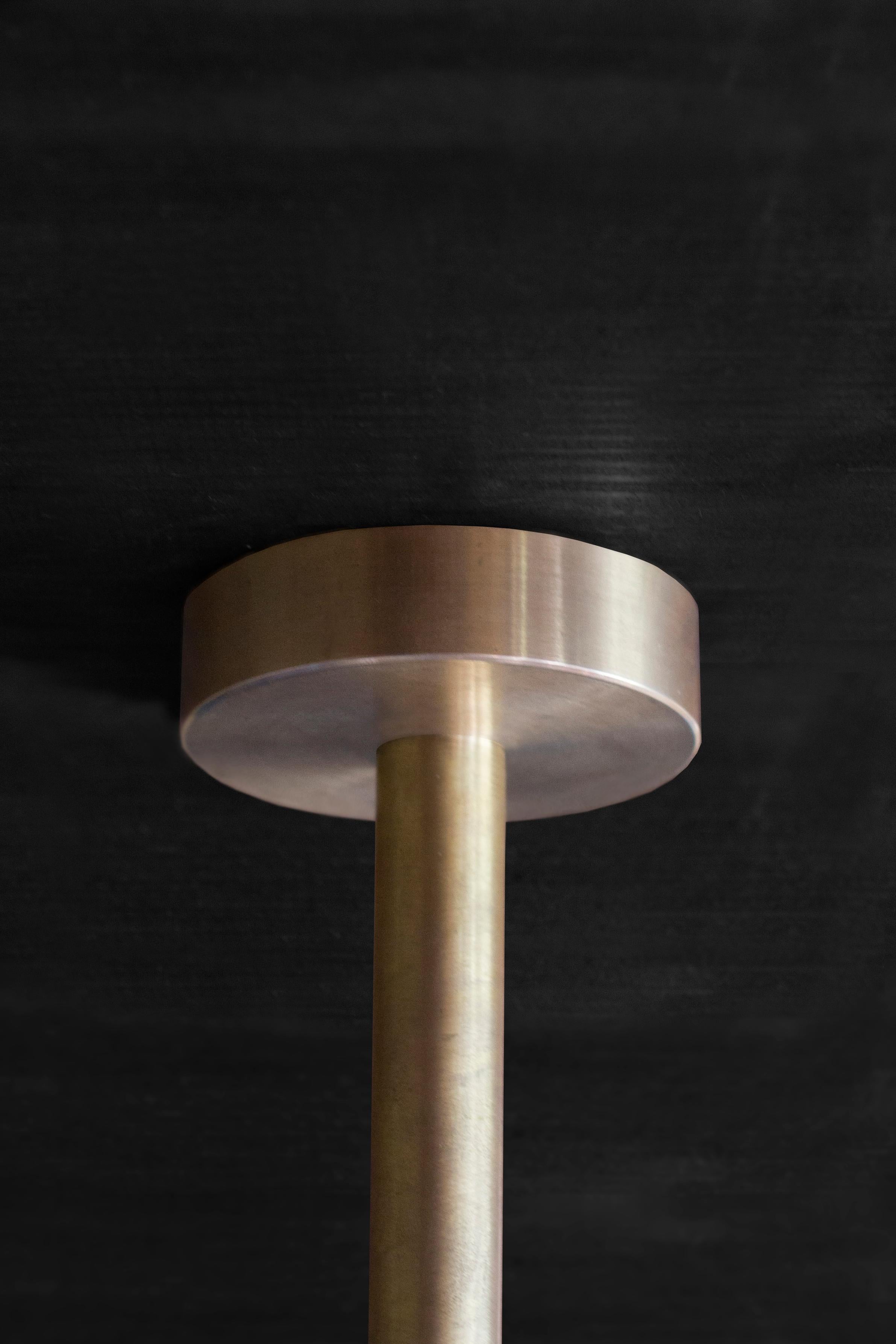 Contemporary Hasta Brass Hanging Lamp, Jan Garncarek