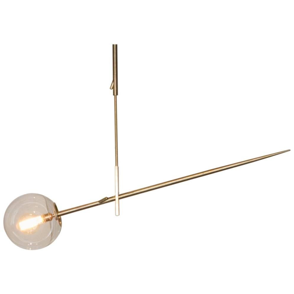 Hasta Brass Hanging Lamp, Jan Garncarek For Sale