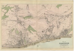 Hastings Urban Coastal Plan 1885, Bacon Ordnance Atlas Town Map