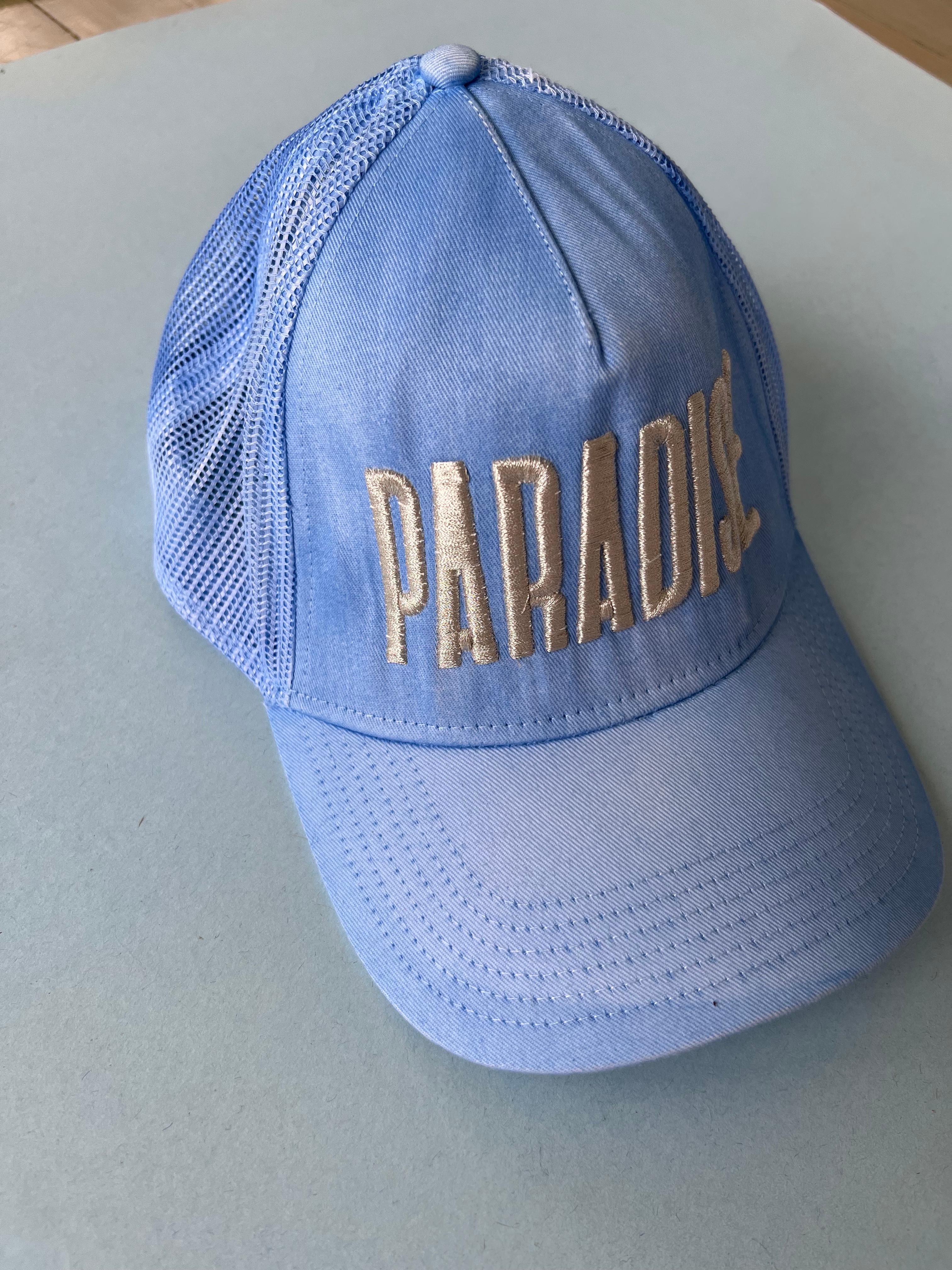 Hat Light Blue Trucker Paradise Silver Embroidery J Dauphin 1