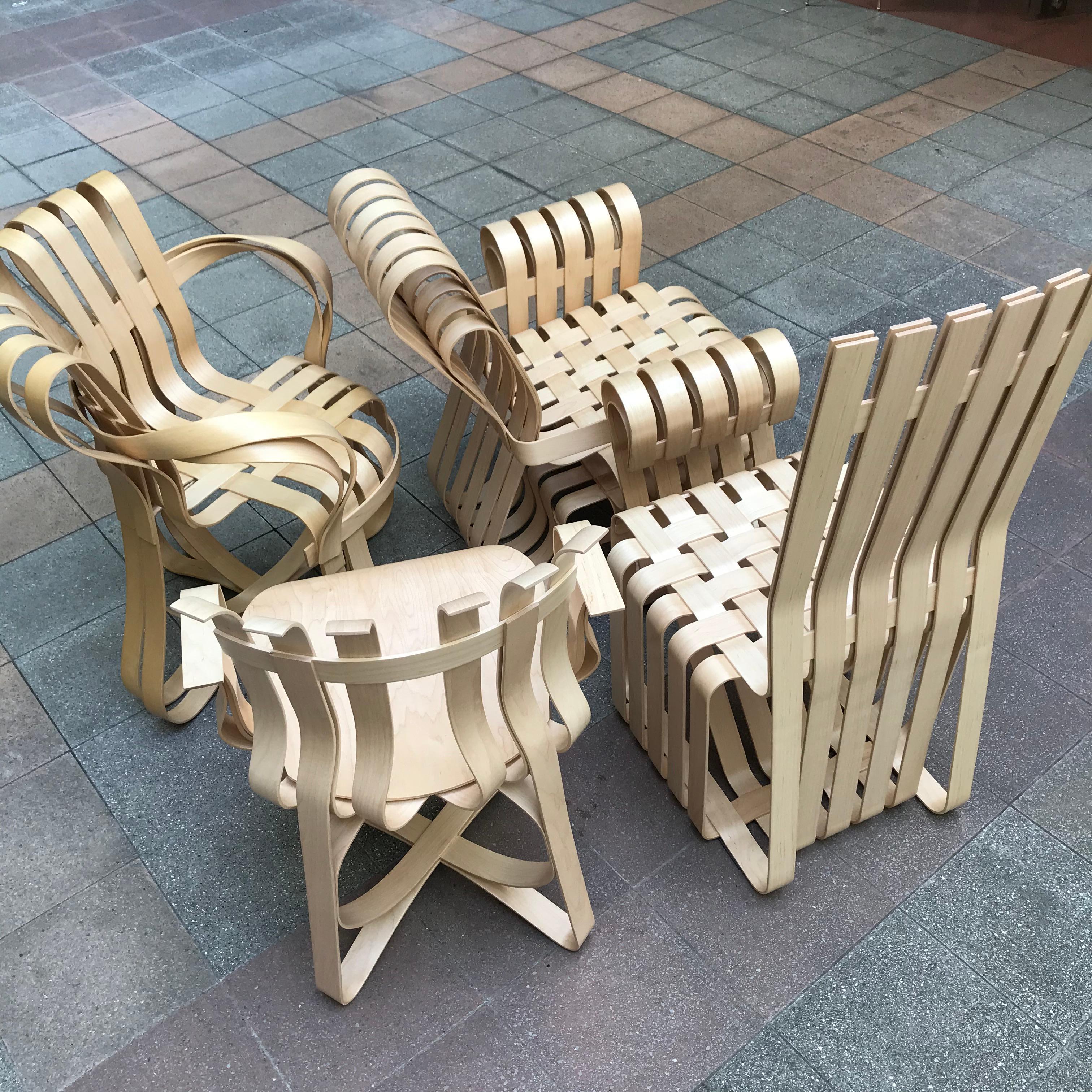 Bois Fauteuil « Hat Trick » de Franck Gehry, 1990 en vente