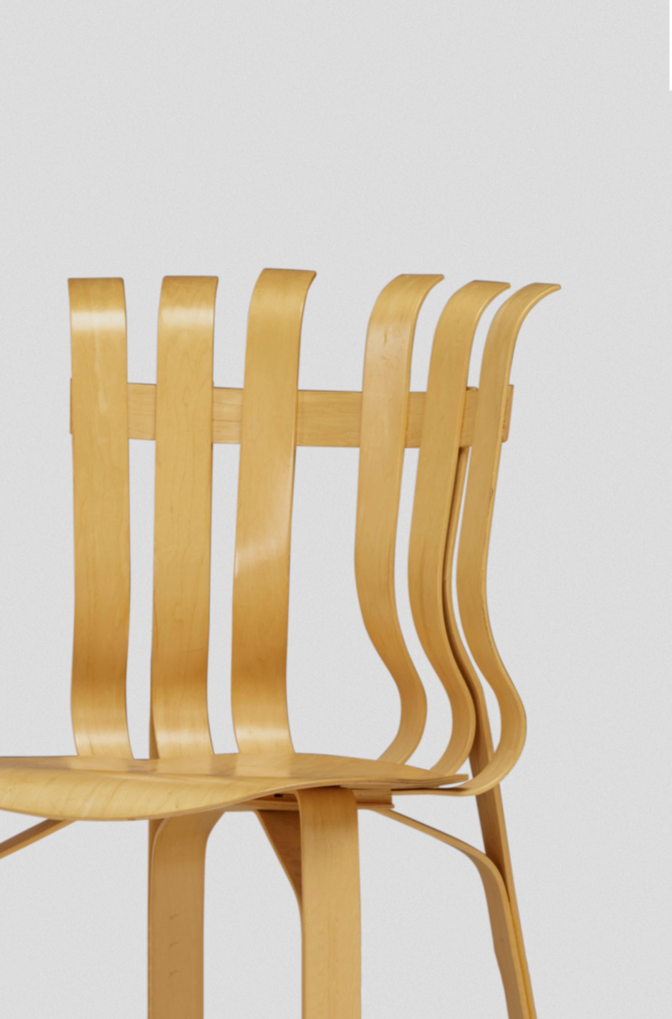 Post-Modern Hat Trick Armless Chair by Frank Gehry for Knoll For Sale