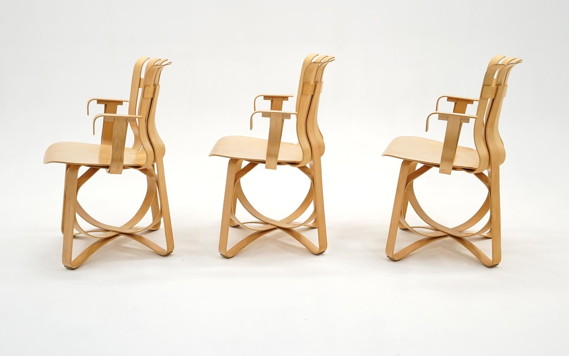 Post-Modern Hat Trick Chairs by Frank Gehry for Knoll, Buy One, a Pair, or All Three, Signed
