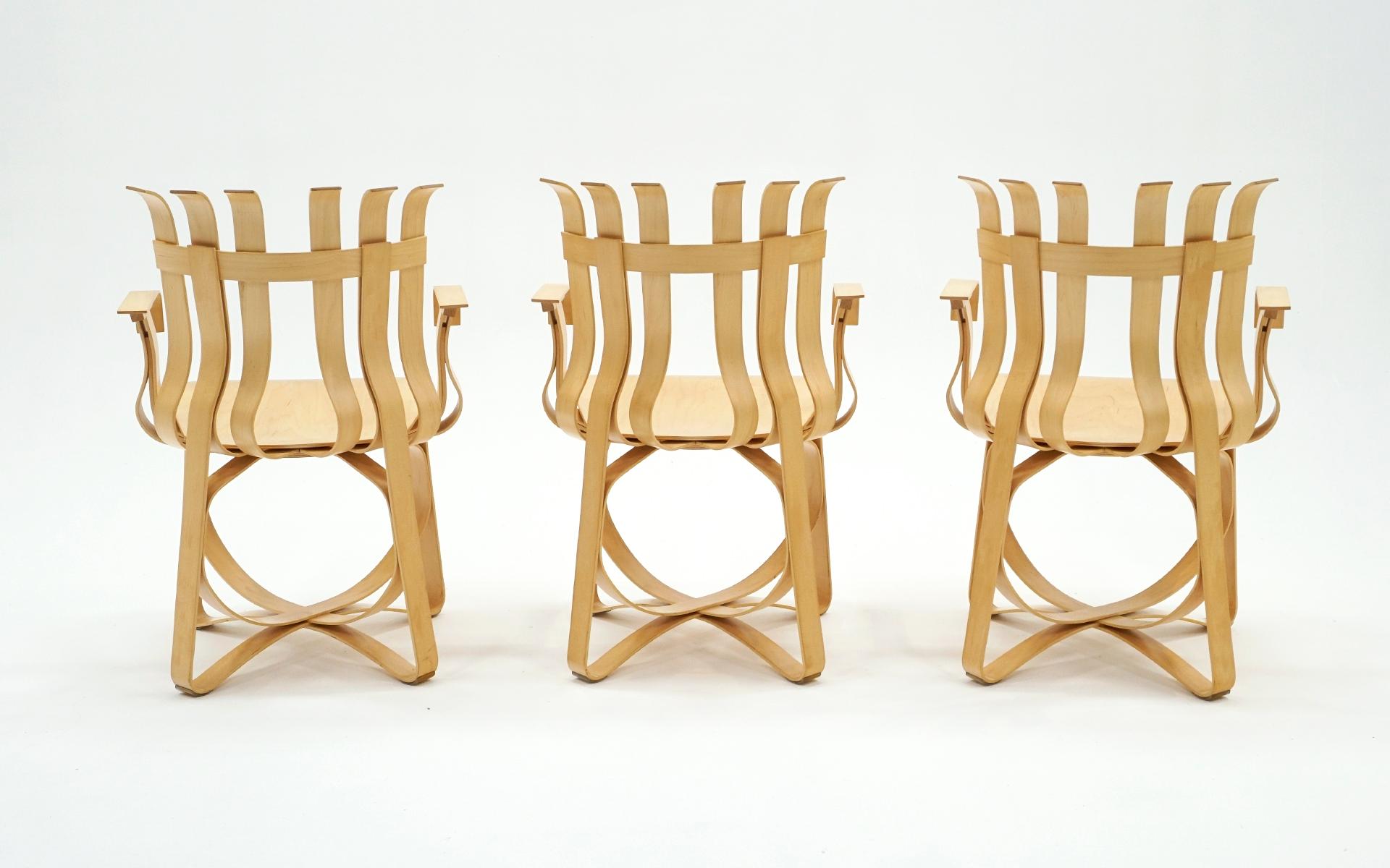 Hat Trick Chairs by Frank Gehry for Knoll, Buy One, a Pair, or All Three, Signed In Good Condition In Kansas City, MO