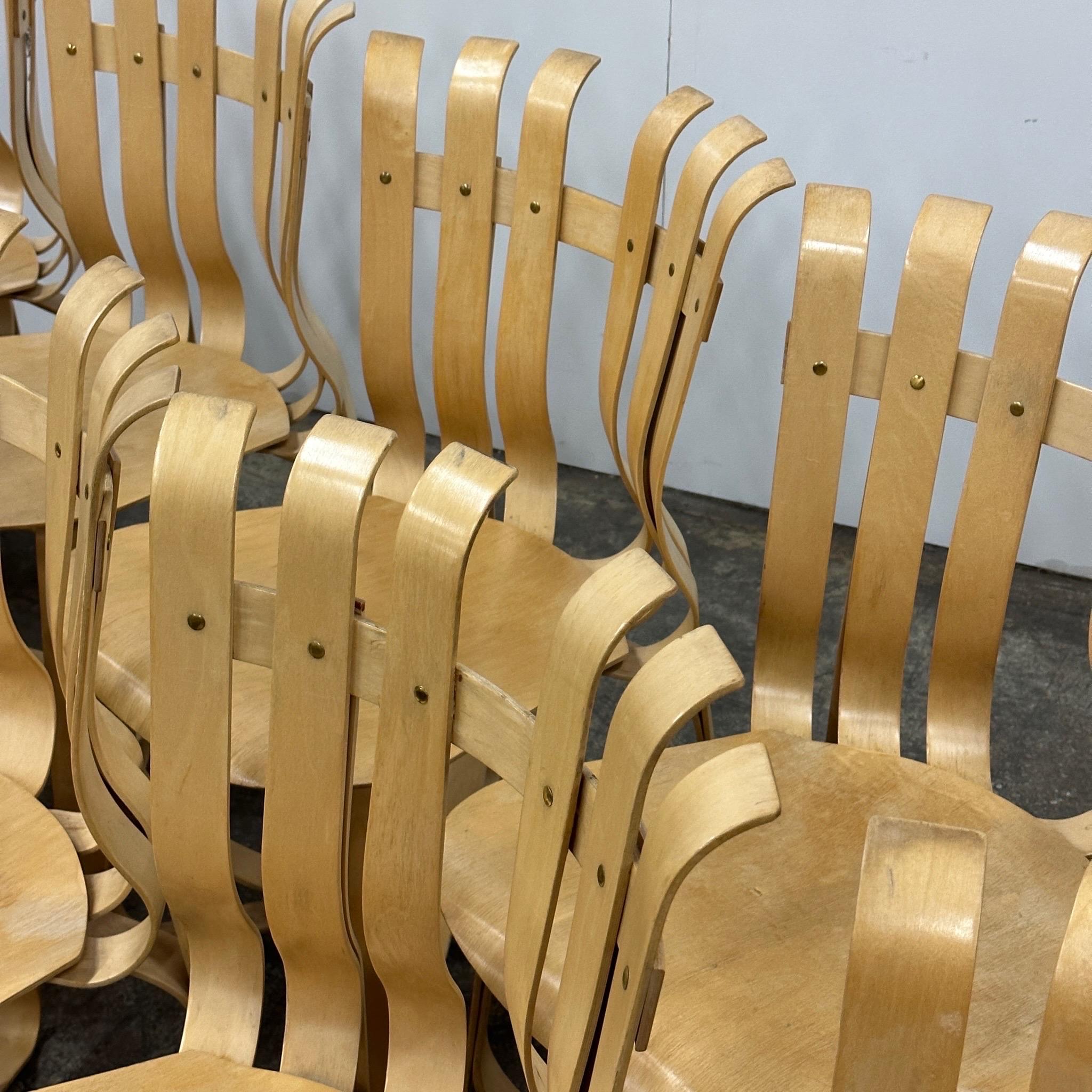 Wood Hat Trick Chairs by Frank Gehry for Knoll For Sale