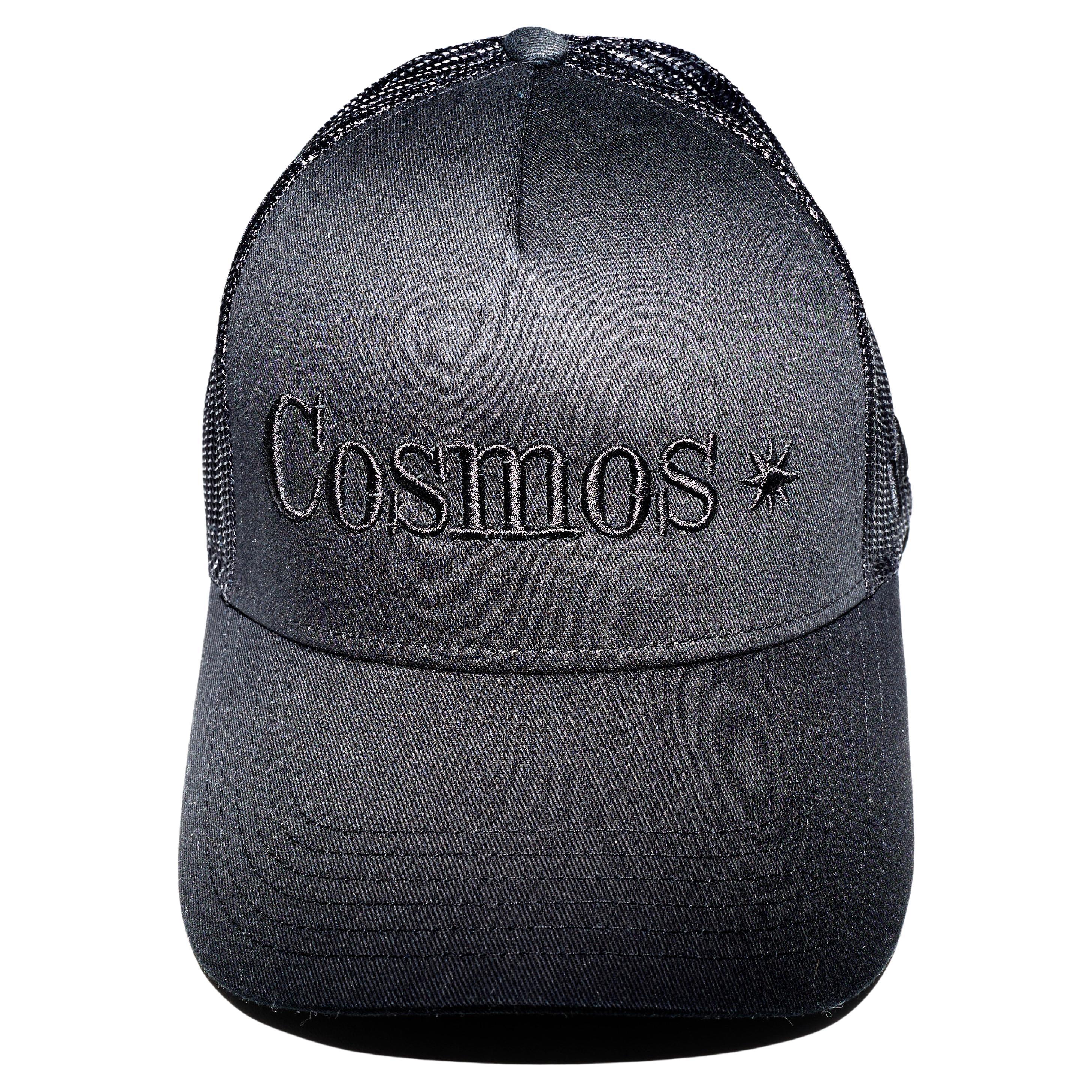 Hat Trucker Black Cosmos Embroidery J Dauphin In New Condition In Los Angeles, CA