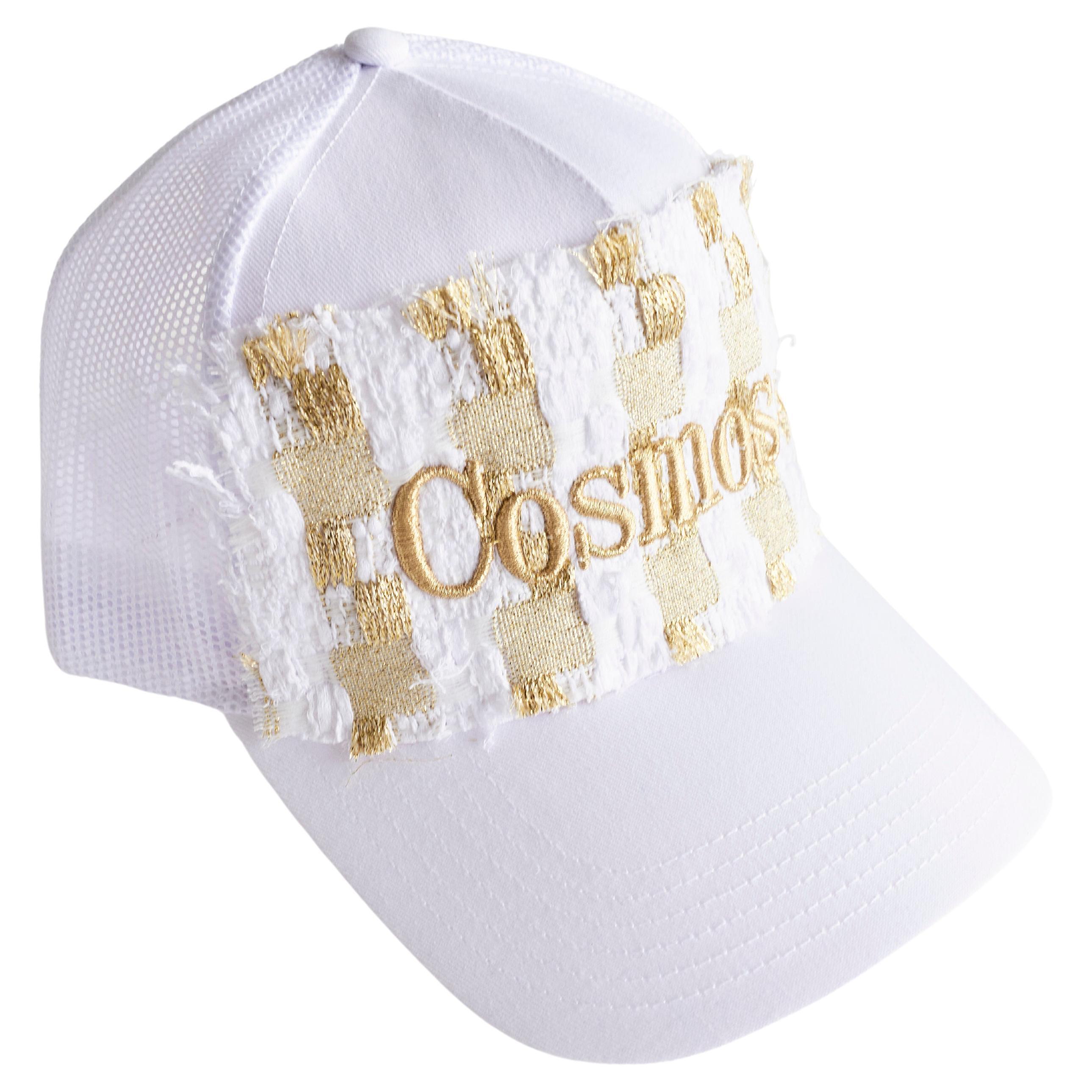 Hat White Gold Trucker Cosmos J Dauphin In New Condition In Los Angeles, CA