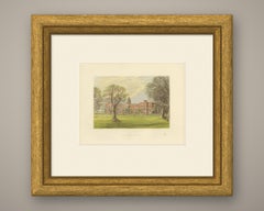 Hatfield House, Hertfordshire, Antique Morris Woodblock Print, circa 1870