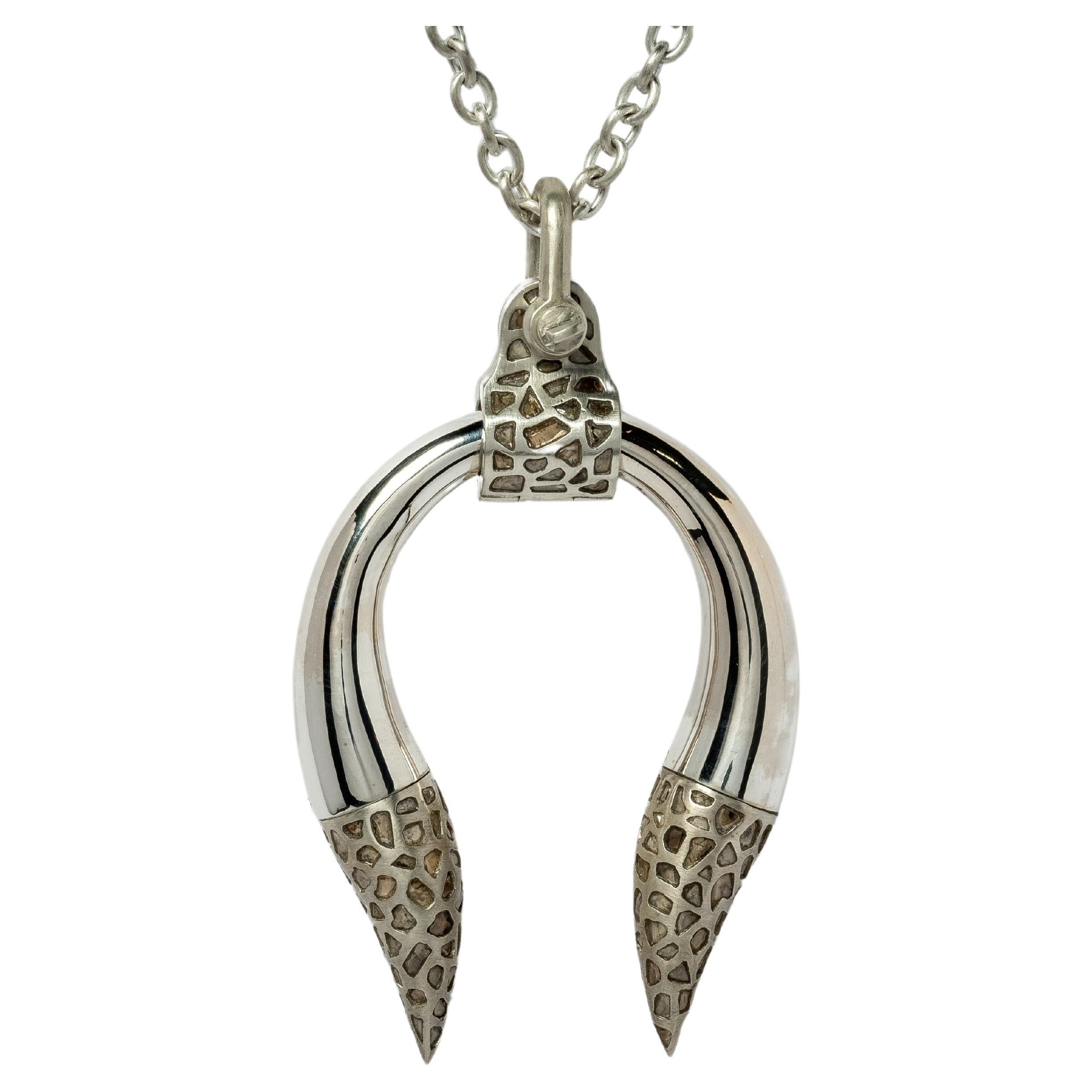 Hathor Necklace (Large, Mega Pavé, MA+PA+DIA) For Sale
