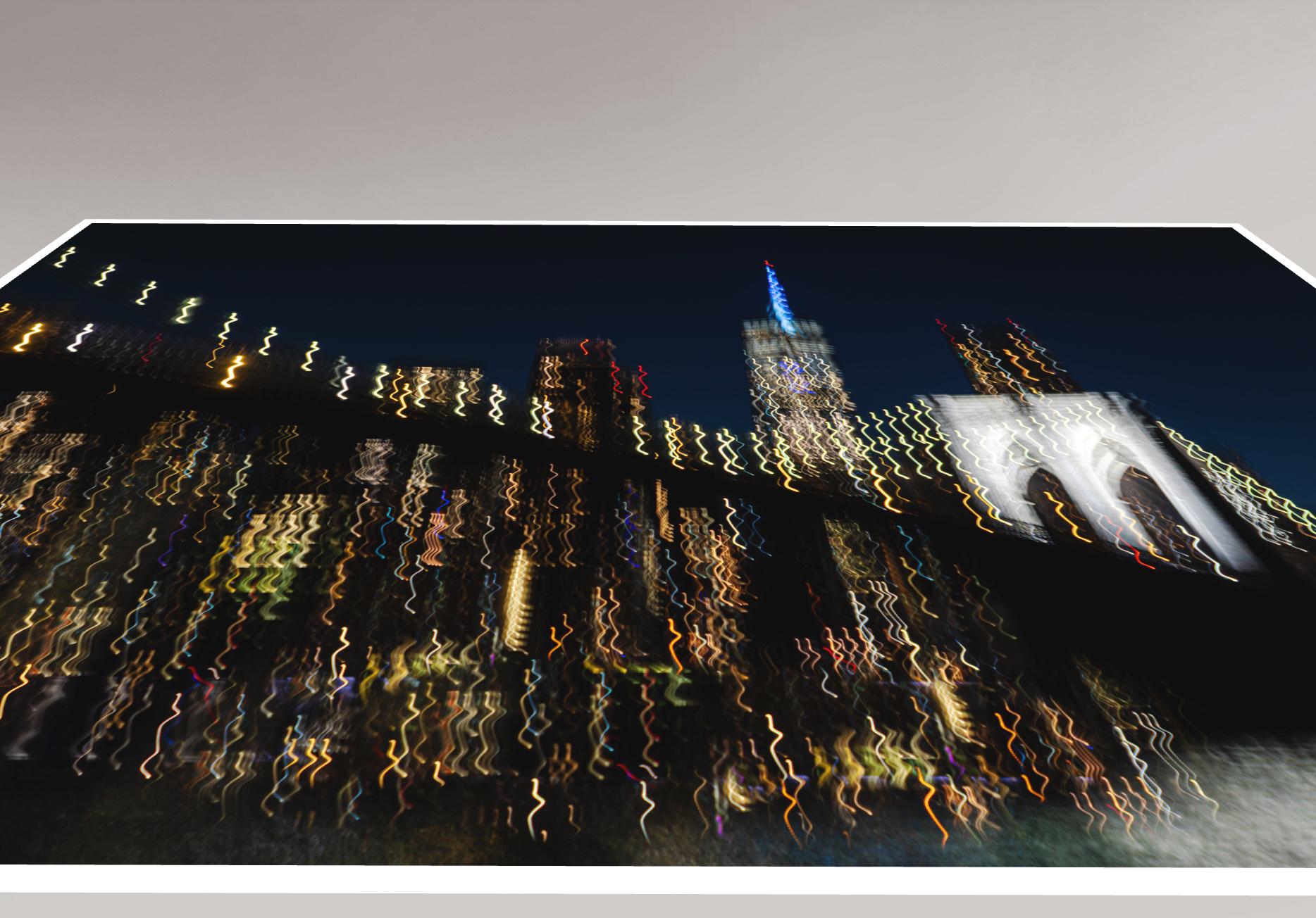 Brooklyn Bridge, Lichter von New York, Abstrakte Fotografie, Giclée Großdruck im Angebot 3
