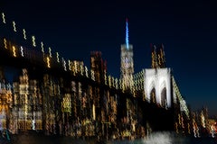 Brooklyn Bridge, Lichter von New York, Abstrakte Fotografie, Giclée Großdruck