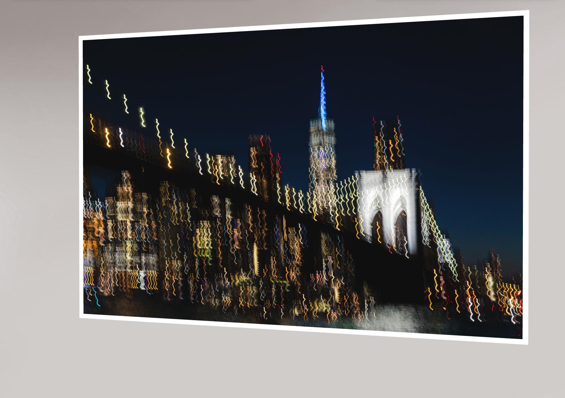 Brooklyn Bridge, Lichter von New York, Abstrakte Fotografie, Giclée-Druck, Limitiert im Angebot 2