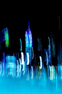 „Empire in Blue, Lights of New York“ Giclee, Abstrakte Fotografie, limitiert 2/20
