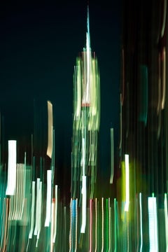 „Empire in Green“ New York, Giclee-Druck, Abstrakte Fotografie, limitierte Auflage.