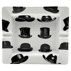 Hats pattern Ceramic ashtray, France 1970s