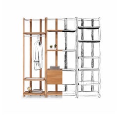 Hatt Shelving System 3 Shelves + Coat Hanger Ash Wood
