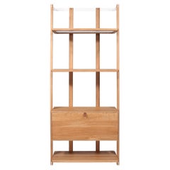 Hatt Shelving System 4 Shelves + Storage Unit Ash Wood