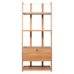 Hatt Shelving System 4 Shelves + Storage Unit Ash Wood