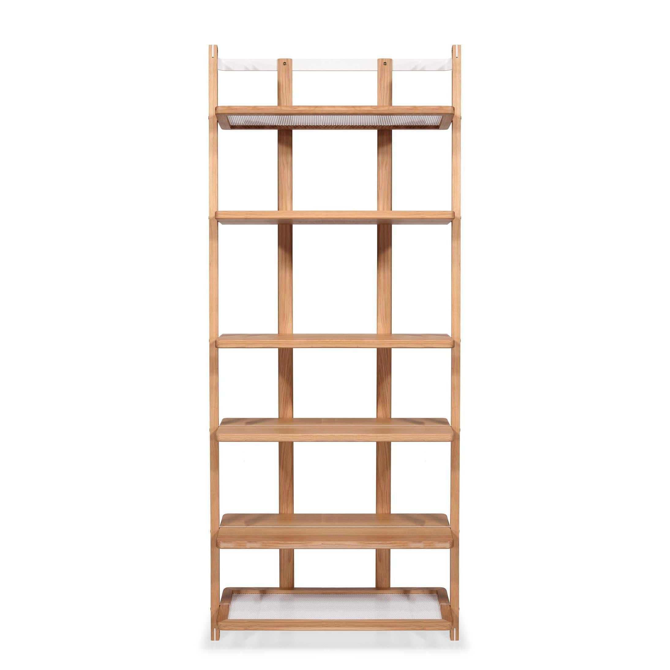 Hatt Shelving System, 6 Shelves Ash Wood For Sale 10