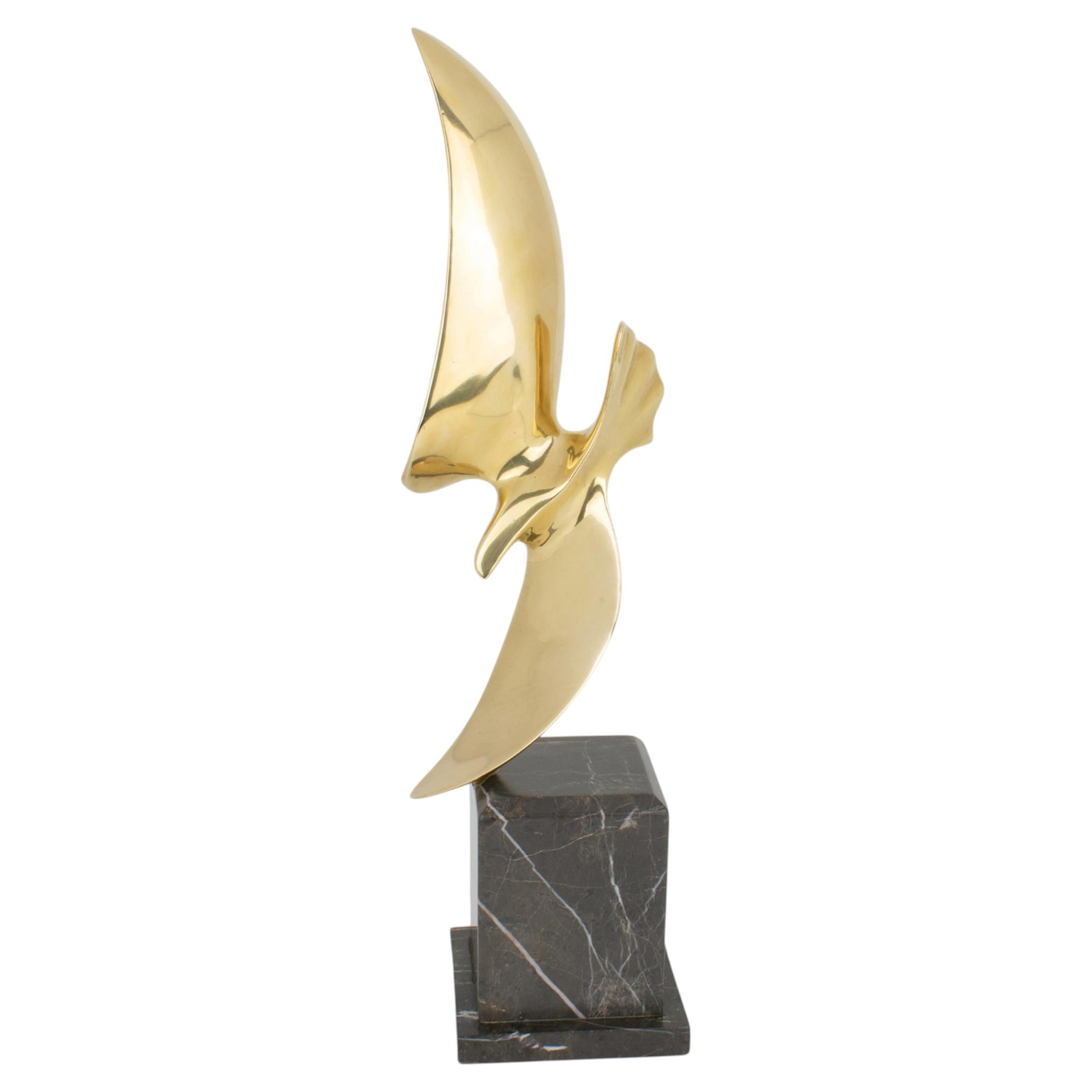 Hattakitkosol Somchai Abstract Art Bronze Sea Bird Sculpture For Sale