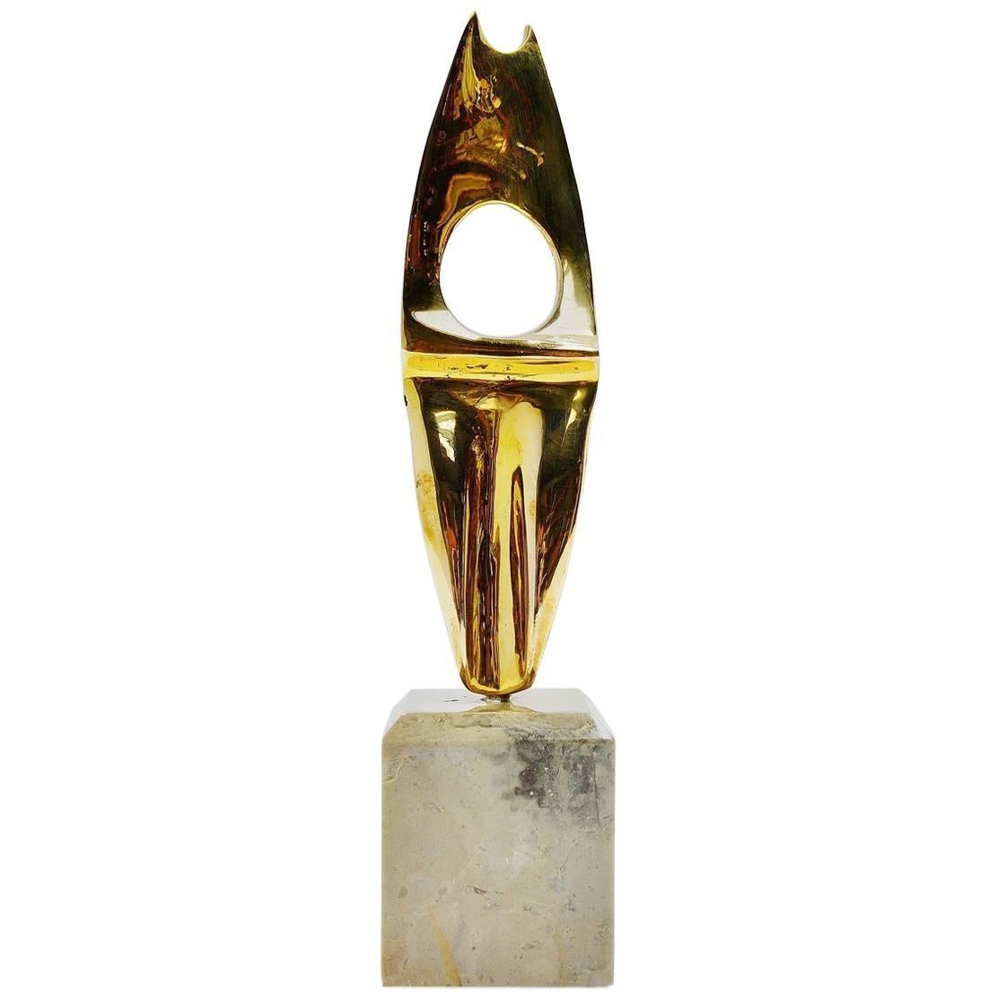 Hattakitkosol Somchai Bronze Abstract Spine Sculpture, 1970