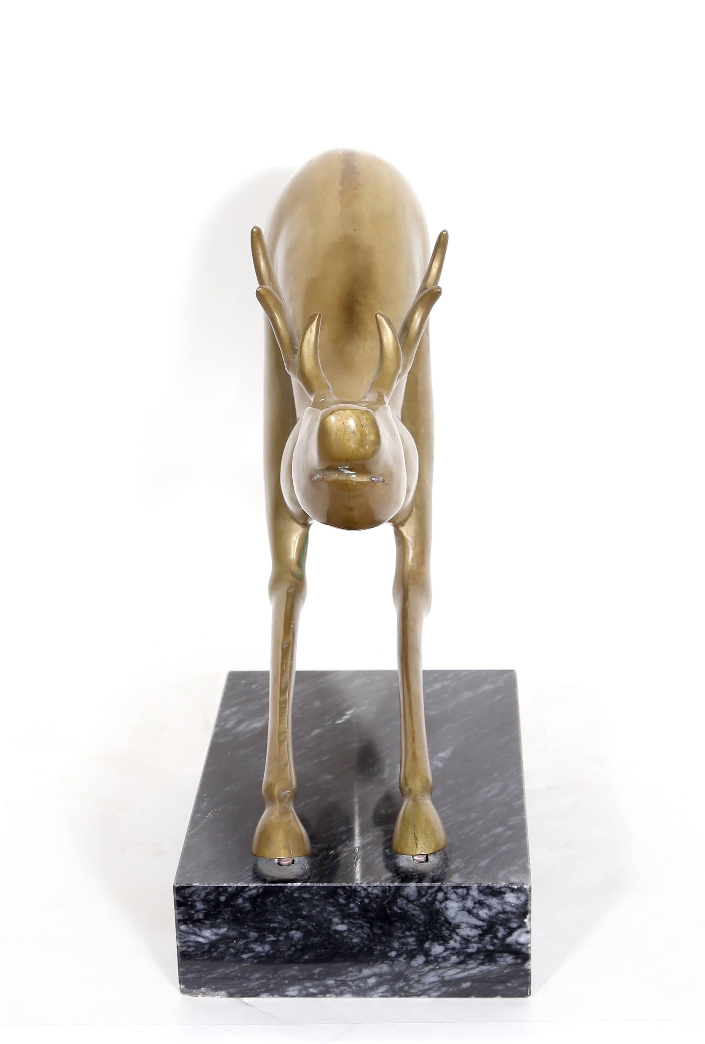 Gold Reindeer, Bronze Sculpture by Mattakitkosol Somchai For Sale 2