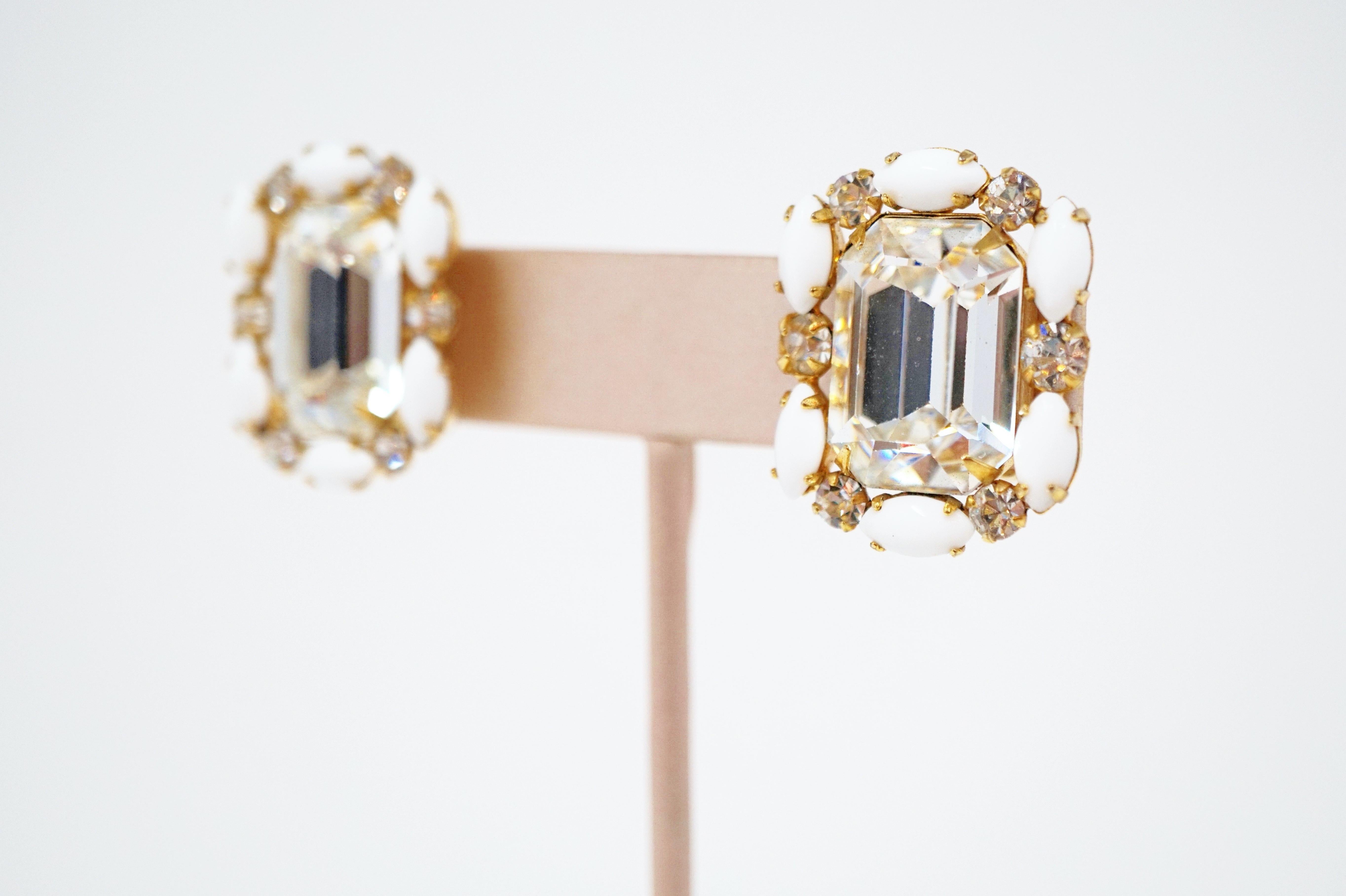 Hattie Carnegie Crystal Statement Earrings, Signed, circa 1950s 7