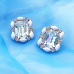 Hattie Carnegie Kristall-Statement-Ohrringe:: signiert:: circa 1950er Jahre