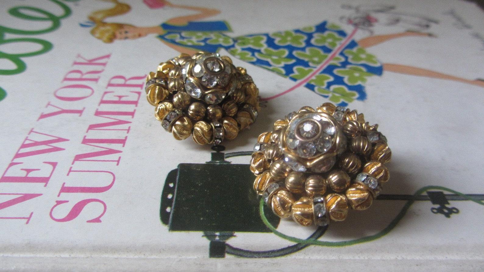 Women's Hattie Carnegie Earrings, Circa 1950s For Sale