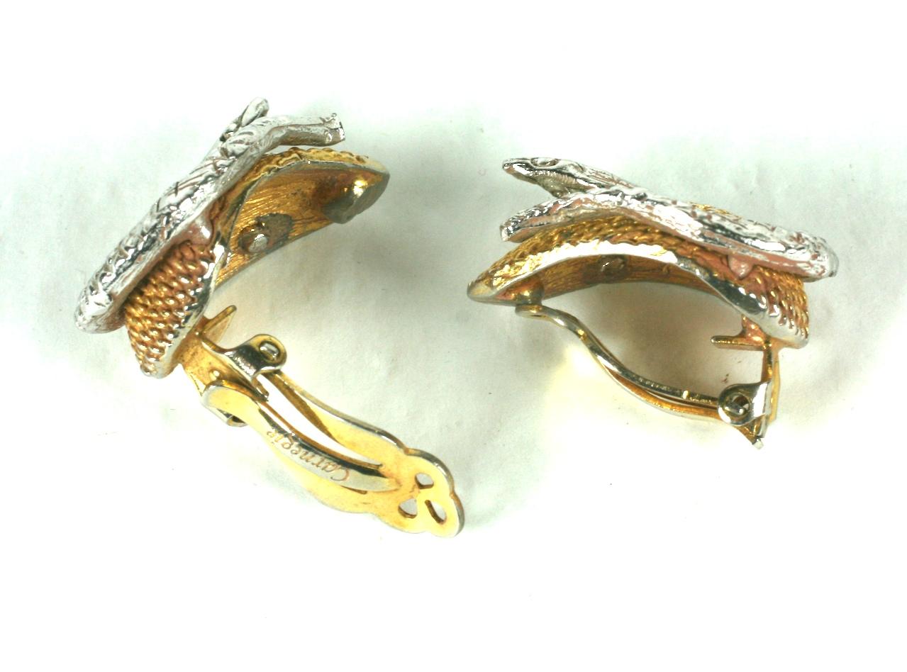 Hattie Carnegie Snake Earrings In Excellent Condition In New York, NY