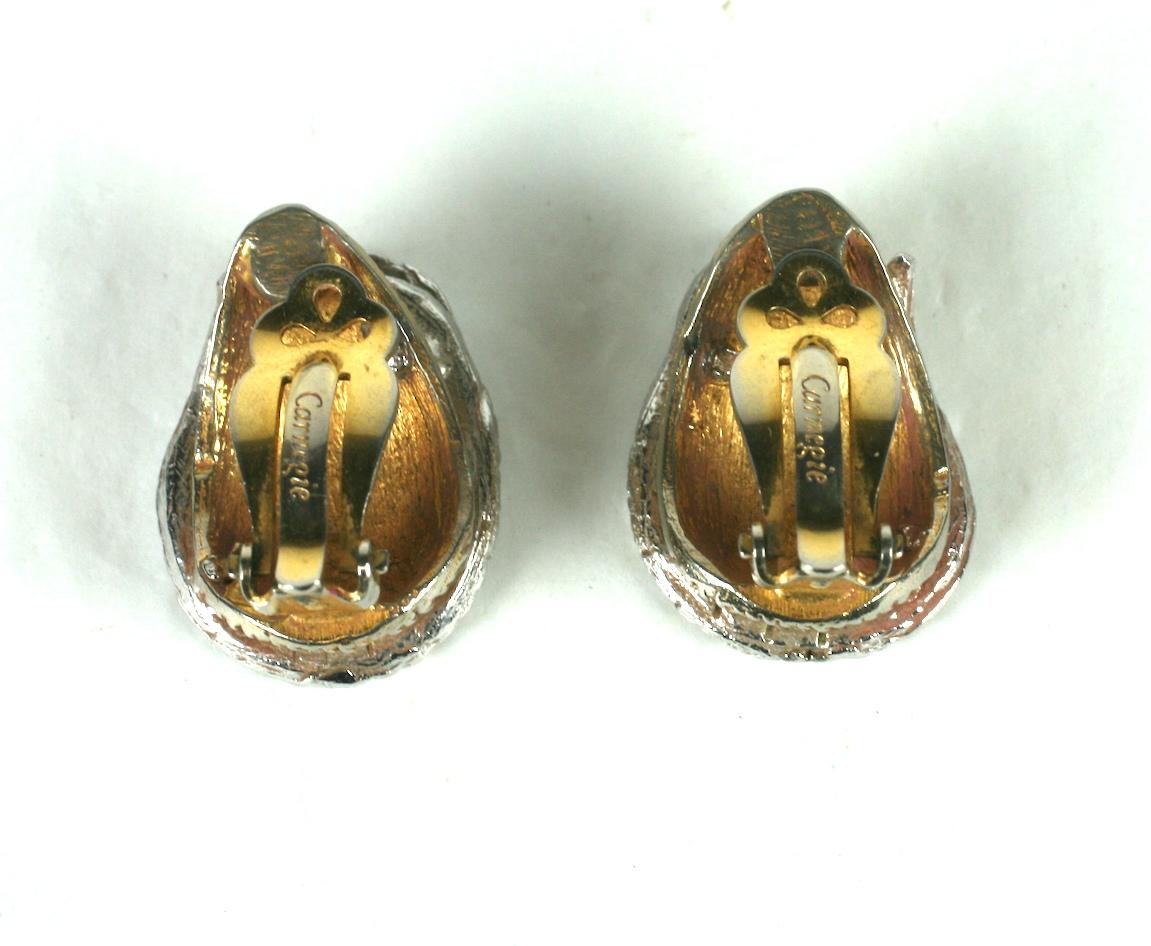 Women's or Men's Hattie Carnegie Snake Earrings