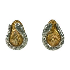 Hattie Carnegie Snake Earrings