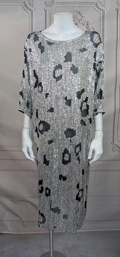Hattie Sequin Animal Print Dress